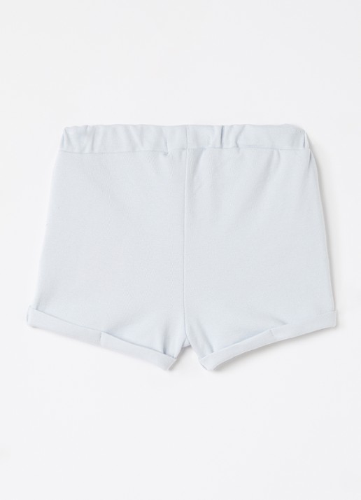Lil 'Atelier NBNLalo Tom straight fit korte broek met trekkoord - voorkant 3 lichtblauw