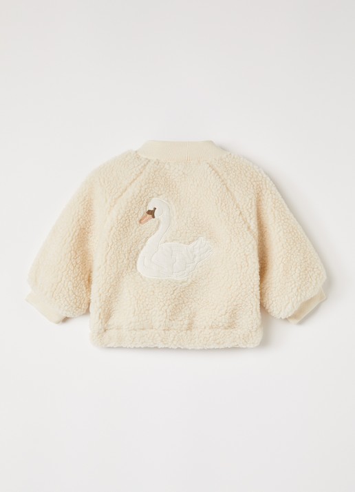 Lil 'Atelier NBNLayo bomberjack van teddy - achterkant 3 ivoor
