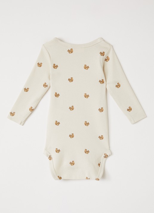Lil 'Atelier NBNLayo romper met print - voorkant 2 beige