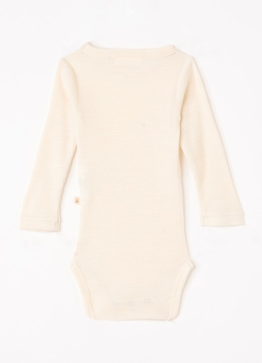 Lil 'Atelier NBNNalu romper in merino wolblend - voorkant 2 creme