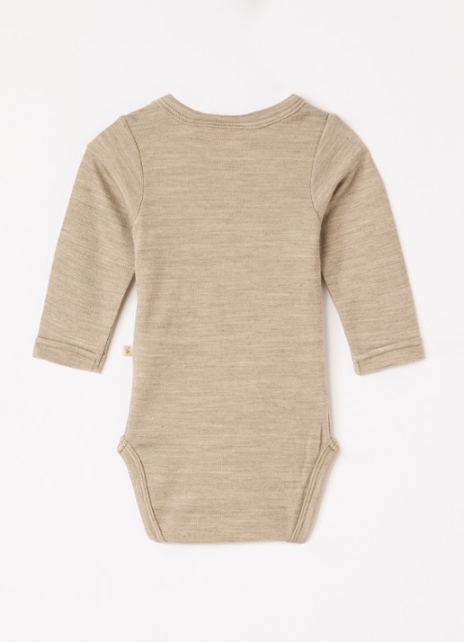 Lil 'Atelier NBNNilo romper in wolblend - voorkant 2 zand