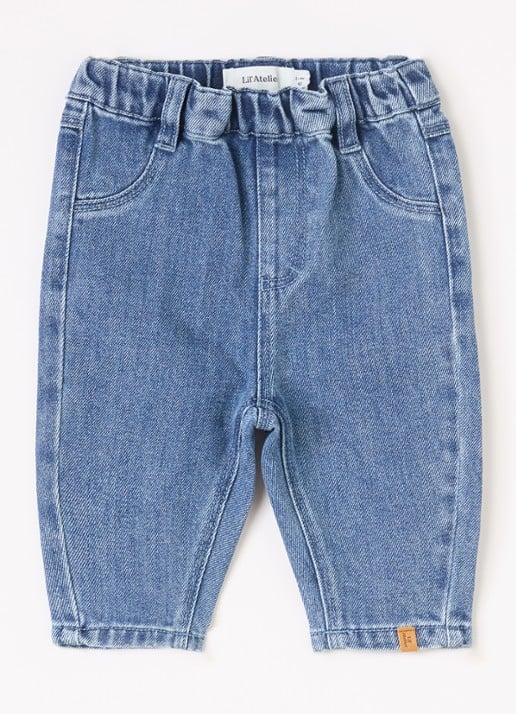 Lil 'Atelier NBNObello loose fit jeans met medium wassing