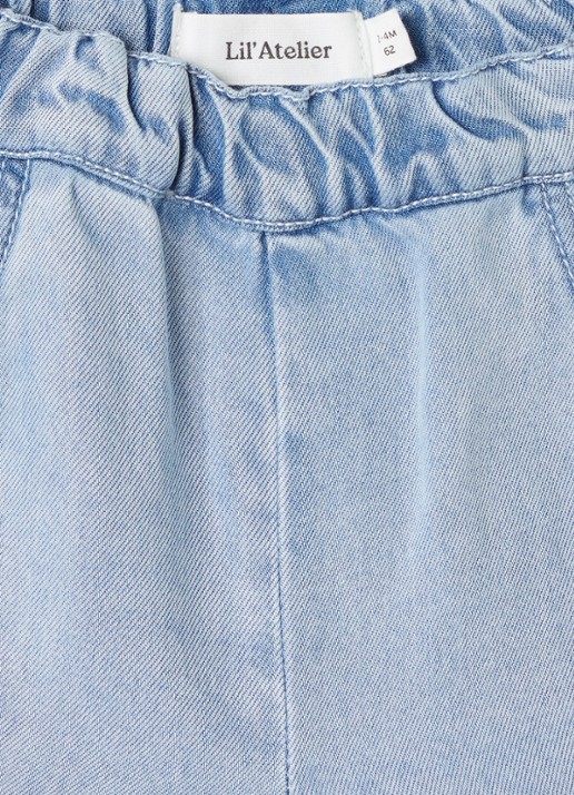 Lil 'Atelier NBNRiver loose fit korte broek van denim - detail indigo