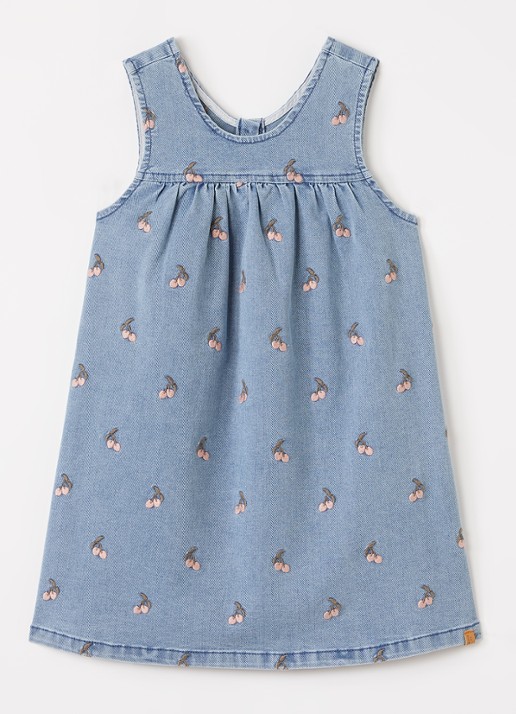 Lil 'Atelier NMFDeva denim jurk met borduring