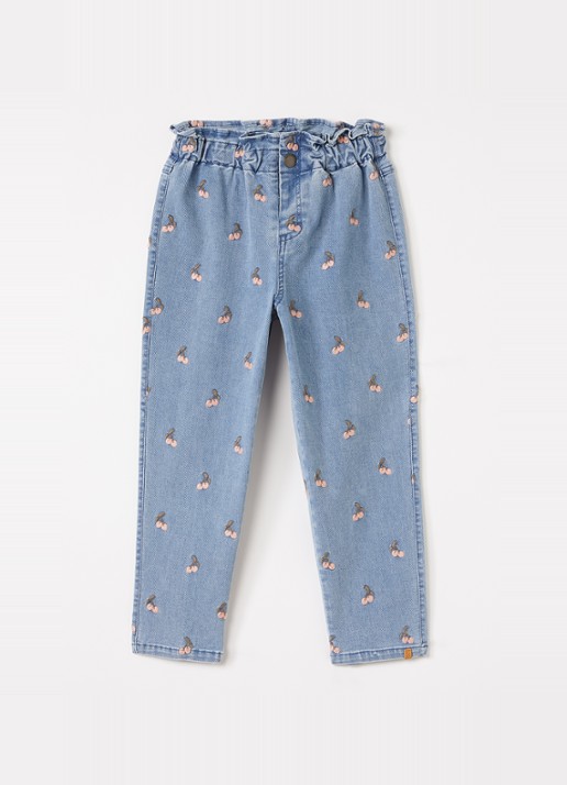 Lil 'Atelier NMFDeva straight leg jeans met borduring