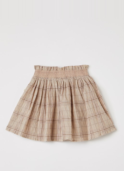 Lil 'Atelier NMFDiema rok met ruitdessin - voorkant 2 bruin