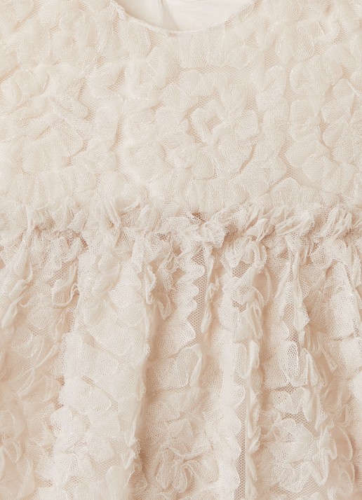 Lil 'Atelier NMFFauna jurk met tule - detail 4 beige