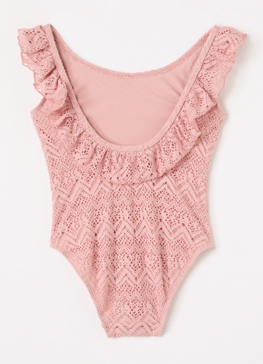 Lil 'Atelier NMFFeline badpak met broderie - voorkant 2 roze