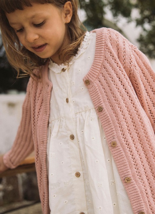 Lil 'Atelier NMFFlores jurk met broderie - detail 5 gebroken wit