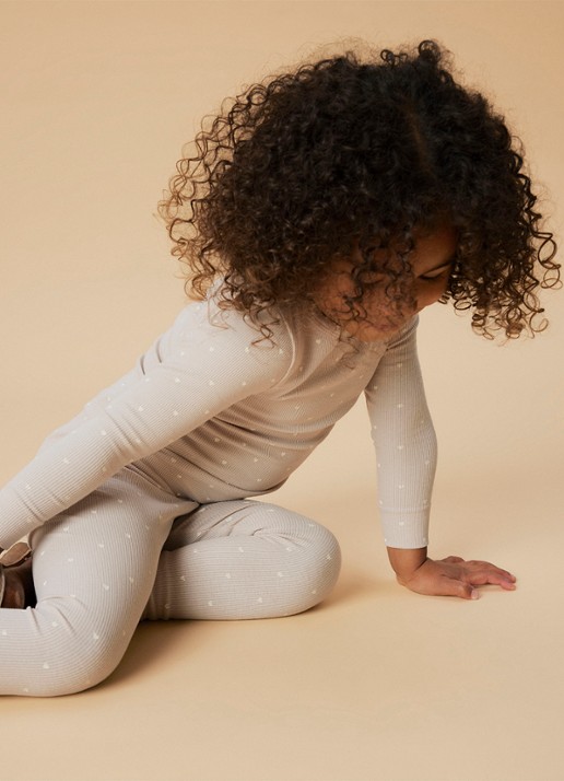 Lil 'Atelier NMFGago legging met print - voorkant 2 taupe