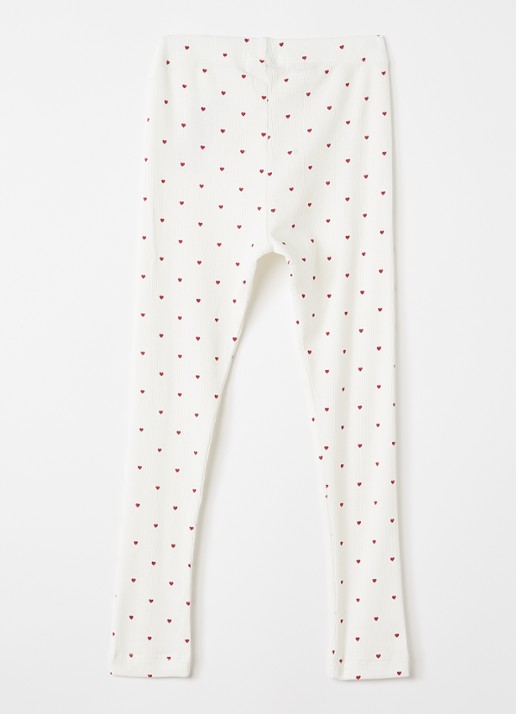 Lil 'Atelier NMFGago legging met print - voorkant 2 ivoor