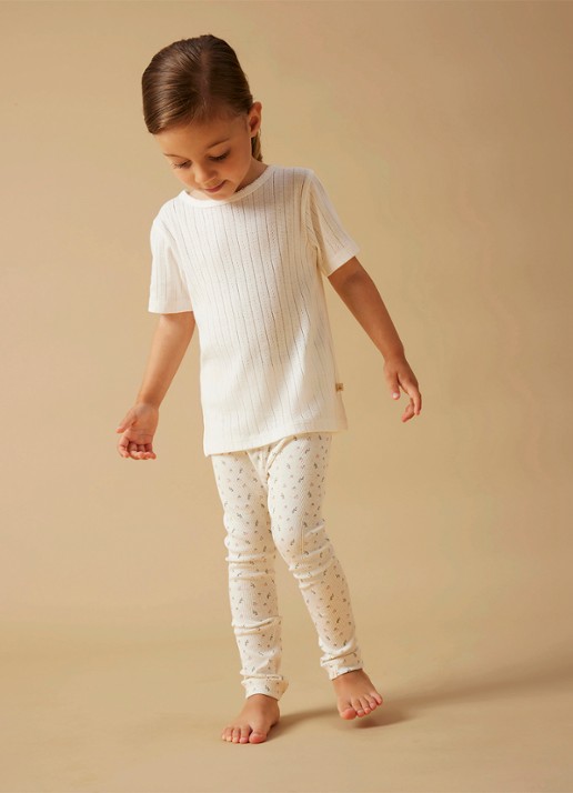 Lil 'Atelier NMFGago legging met print - voorkant 3 gebroken wit