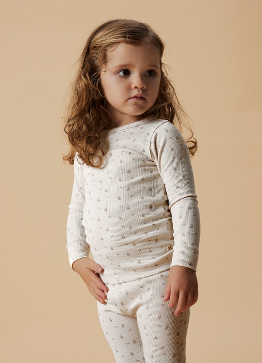 Lil 'Atelier NMFGago longsleeve met print - voorkant 2 taupe