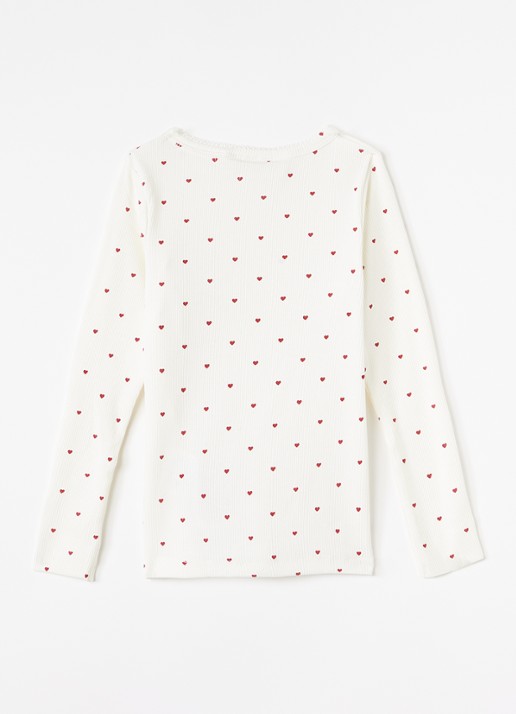 Lil 'Atelier NMFGago longsleeve met print - voorkant 2 gebroken wit