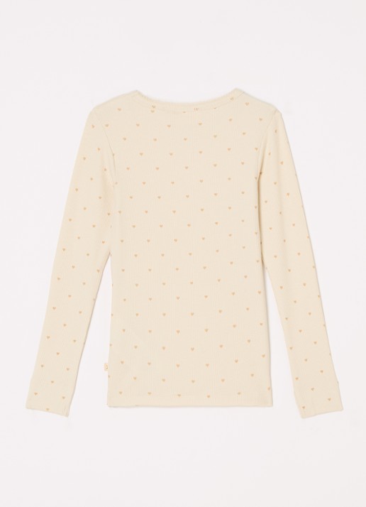 Lil 'Atelier NMFGago ribgebreide longsleeve  - voorkant 2 vanillegeel