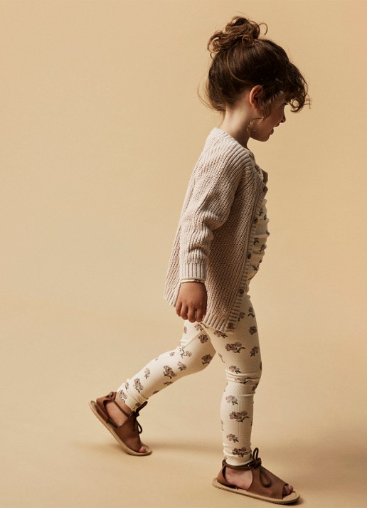Lil 'Atelier NMFGavo longsleeve in  katoenblend - voorkant 5 creme