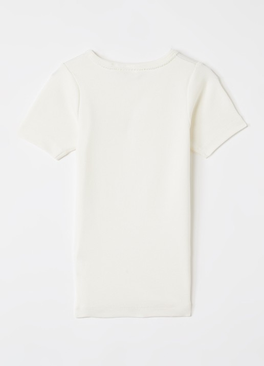 Lil 'Atelier NMFGayo T-shirt  - voorkant 2 gebroken wit