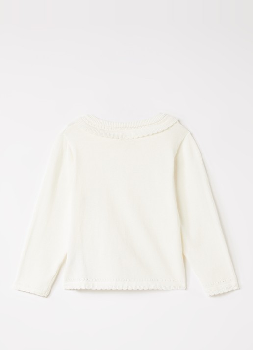 Lil 'Atelier NMFHao fijngebreid vest - achterkant gebroken wit