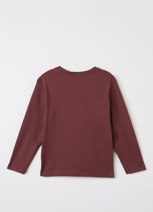 Lil 'Atelier NMFLimia longsleeve  - voorkant 2 aubergine