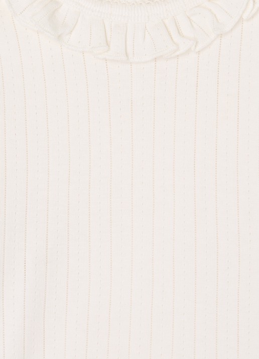 Lil 'Atelier NMFRachel top in  katoenblend - detail gebroken wit