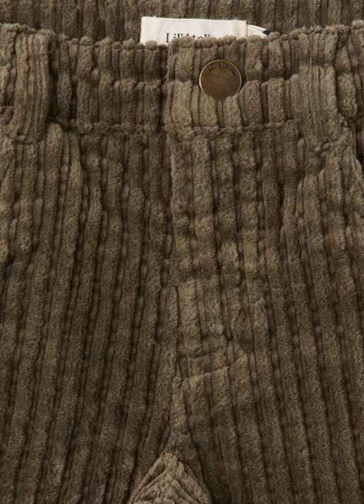 Lil 'Atelier NMFRaul flared fit broek van corduroy - detail bronsgroen