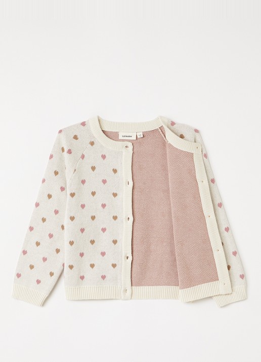 Lil 'Atelier NMFSaran fijngebreid vest met ingebreid patroon - voorkant 3 grijs