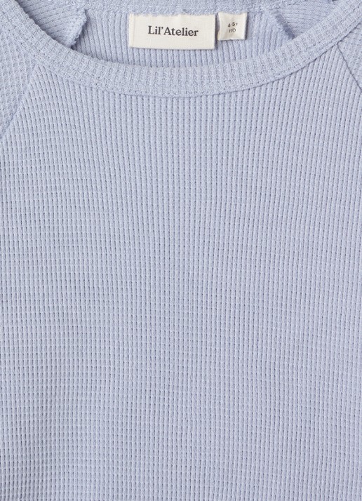 Lil 'Atelier NMMBalto longsleeve met structuur - detail 3 lichtblauw
