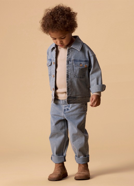 Lil 'Atelier NMMDeva spijkerjas met borstzakken - voorkant 2 indigo