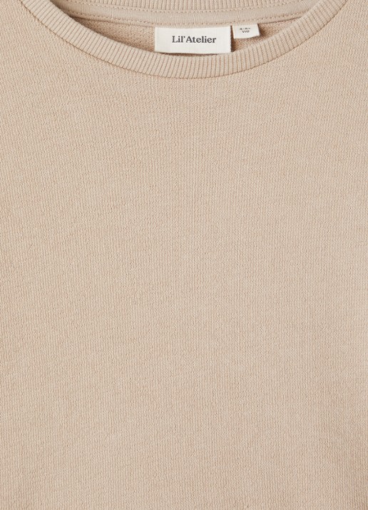 Lil 'Atelier NMMDias grofgebreide trui - detail 3 beige