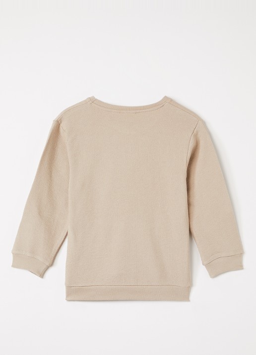 Lil 'Atelier NMMDias grofgebreide trui - voorkant 2 beige