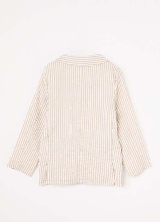 Lil 'Atelier NMMFausto blazer met streepprint - achterkant 5 gebroken wit