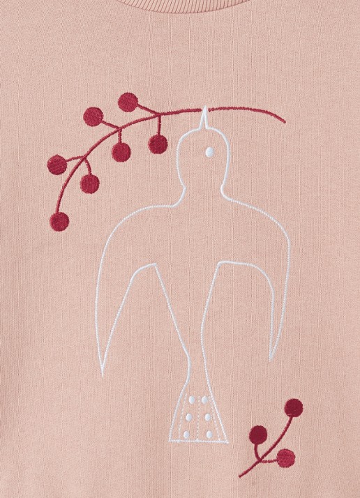 Lil 'Atelier NMMFjobo sweater met print - detail 3 zalmroze