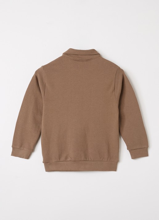 Lil 'Atelier NMMJobo Lio sweater met polokraag - voorkant 3 grijs
