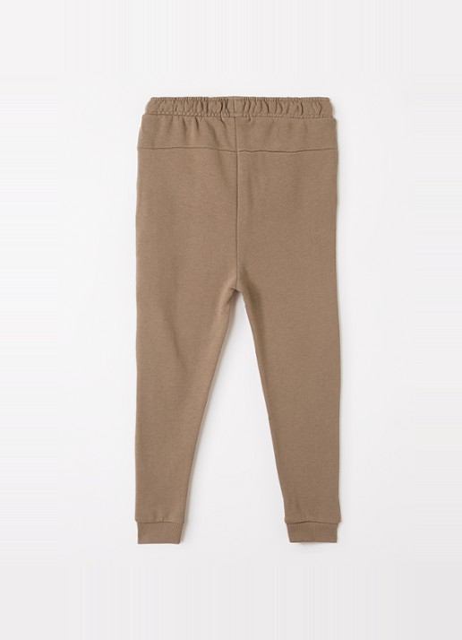 Lil 'Atelier NMMJobo Lio tapered fit joggingbroek met trekkoord - voorkant 2 lichtbruin