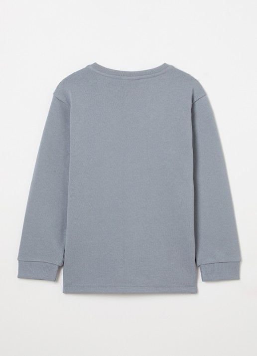 Lil 'Atelier NMMJobo sweater met ronde hals - voorkant 2 grijs