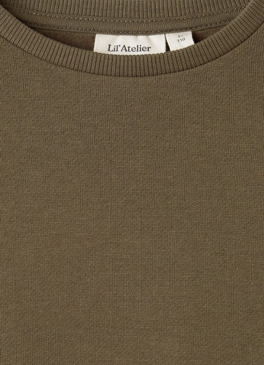 Lil 'Atelier NMMKilano sweater met ronde hals - detail 3 mosgroen