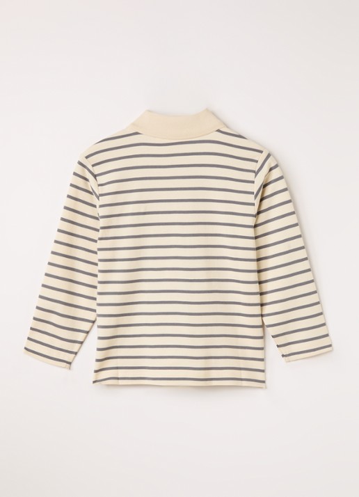 Lil 'Atelier NMMLimia sweater met kraag - voorkant 3 grijs