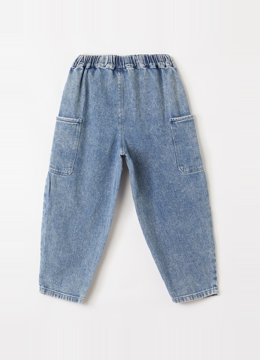 Lil 'Atelier NMMLulia straight leg jeans met medium wassing - voorkant 2 indigo