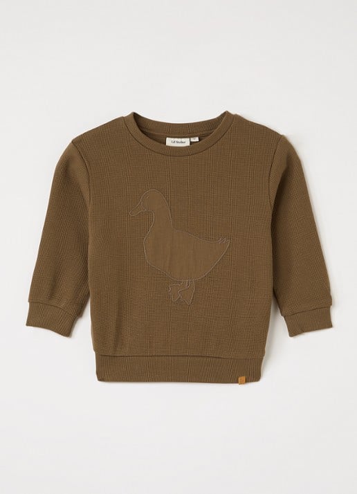 Lil 'Atelier NMMNaffel sweater met structuur en borduring
