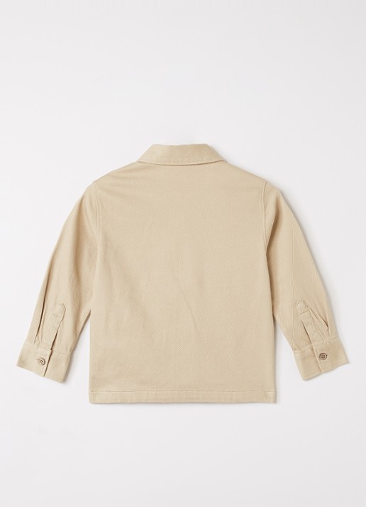 Lil 'Atelier NMMTaru overhemd met borstzakken - voorkant 3 beige
