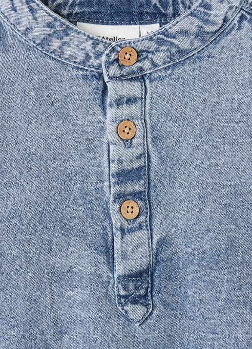 Lil 'Atelier NMMtaya blouse van denim - detail 3 indigo