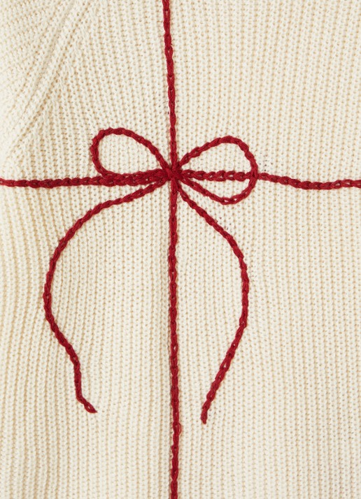 Lil 'Atelier NMNEmel grofgebreide trui - detail 3 grijs