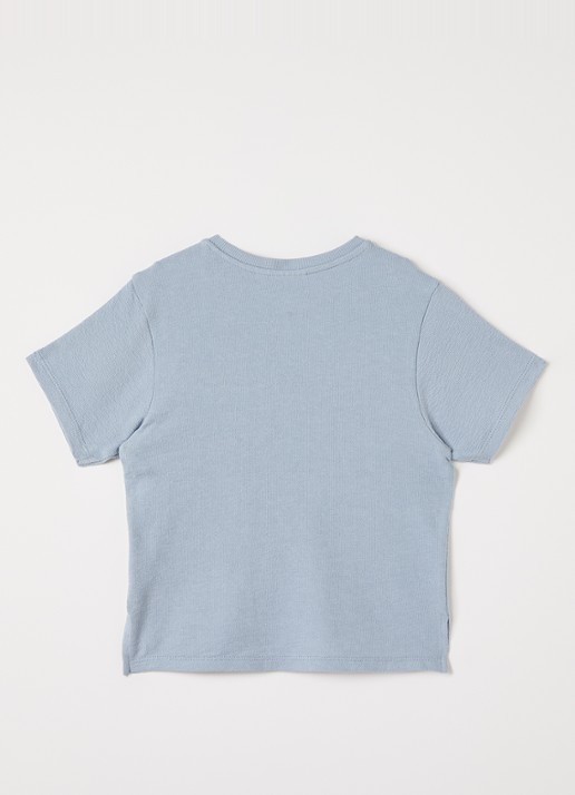 Lil 'Atelier T-shirt met borstzak - voorkant 2 lichtblauw