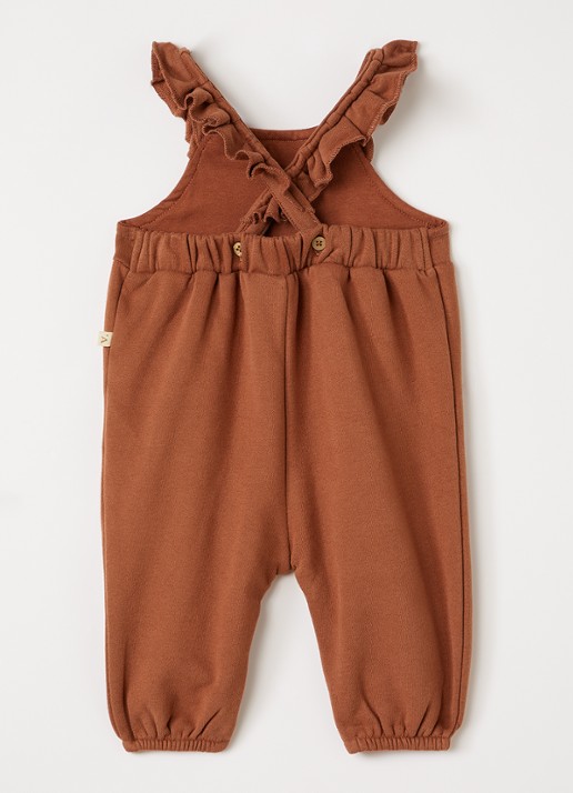 Lil 'Atelier Tapered fit tuinbroek - voorkant 2 oranjebruin