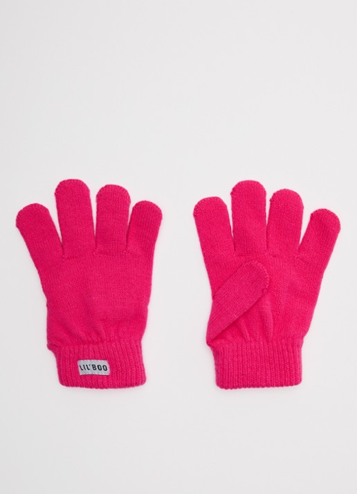 Lil' Boo Fijngebreide handschoenen met logo