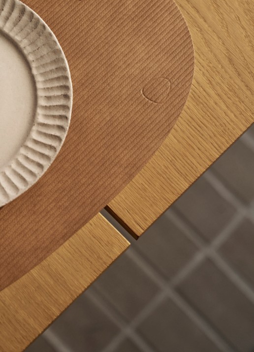 LIND DNA Corduroy placemat 37 x 44 cm - achterkant 3 naturel
