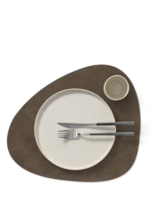 LIND DNA Corduroy placemat 37 x 44 cm - detail 2 donkerbruin