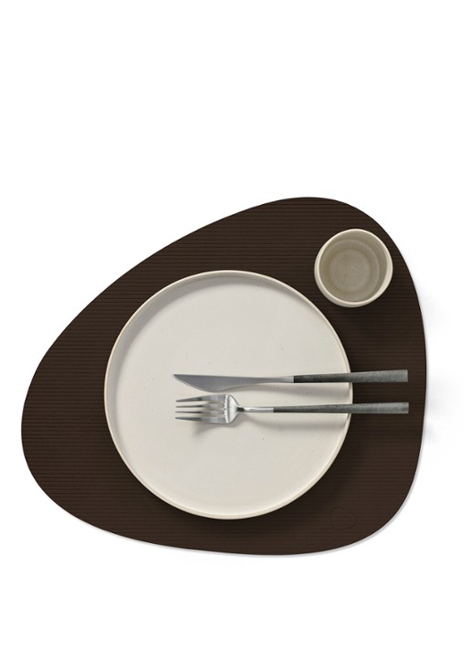 LIND DNA Corduroy placemat 37 x 44 cm - detail 2 hazelnootbruin