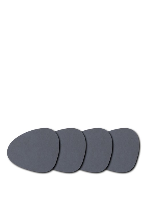 LIND DNA Curve Nupo onderzetter van  leer set van 4
