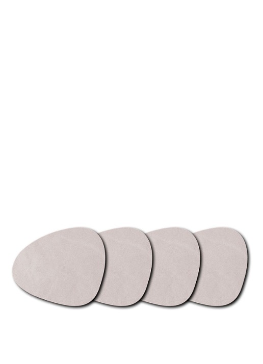 LIND DNA Curve Nupo onderzetter van  leer set van 4